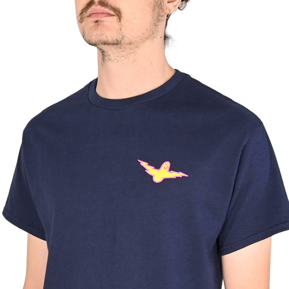 Krooked Bird Lightening S/S T-Shirt - Navy/Yellow/Magenta