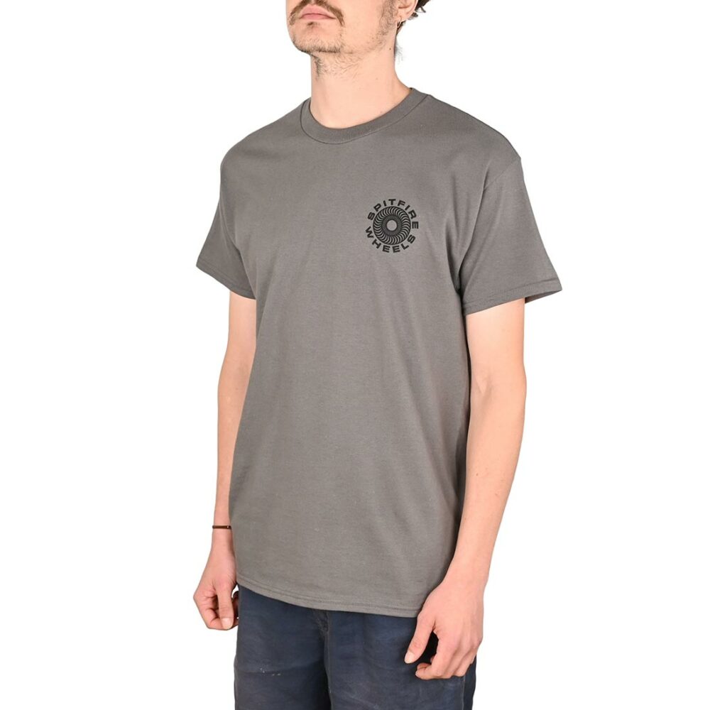 Spitfire Classic '87 Swirl Fill S/S T-Shirt - Charcoal/Black/White