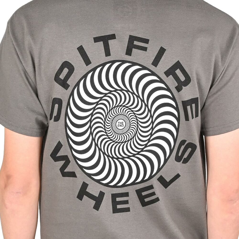 Spitfire Classic '87 Swirl Fill S/S T-Shirt - Charcoal/Black/White