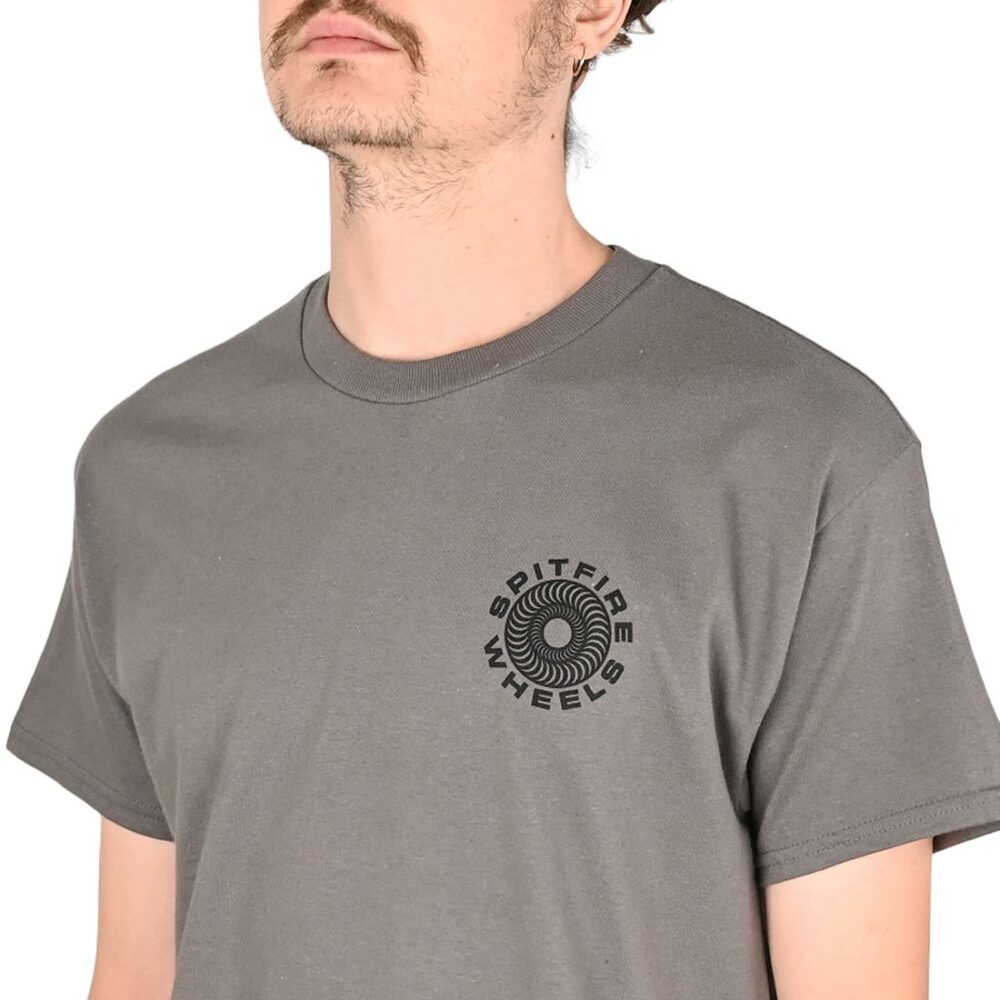 Spitfire Classic '87 Swirl Fill S/S T-Shirt - Charcoal/Black/White
