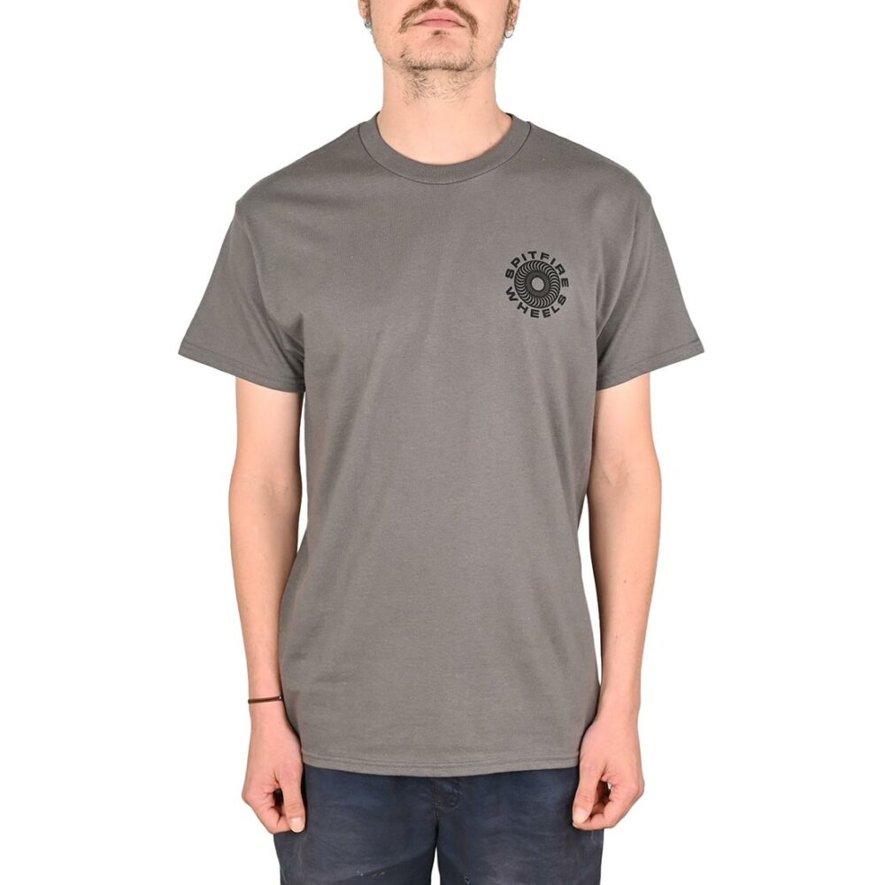 Spitfire Classic '87 Swirl Fill S/S T-Shirt - Charcoal/Black/White