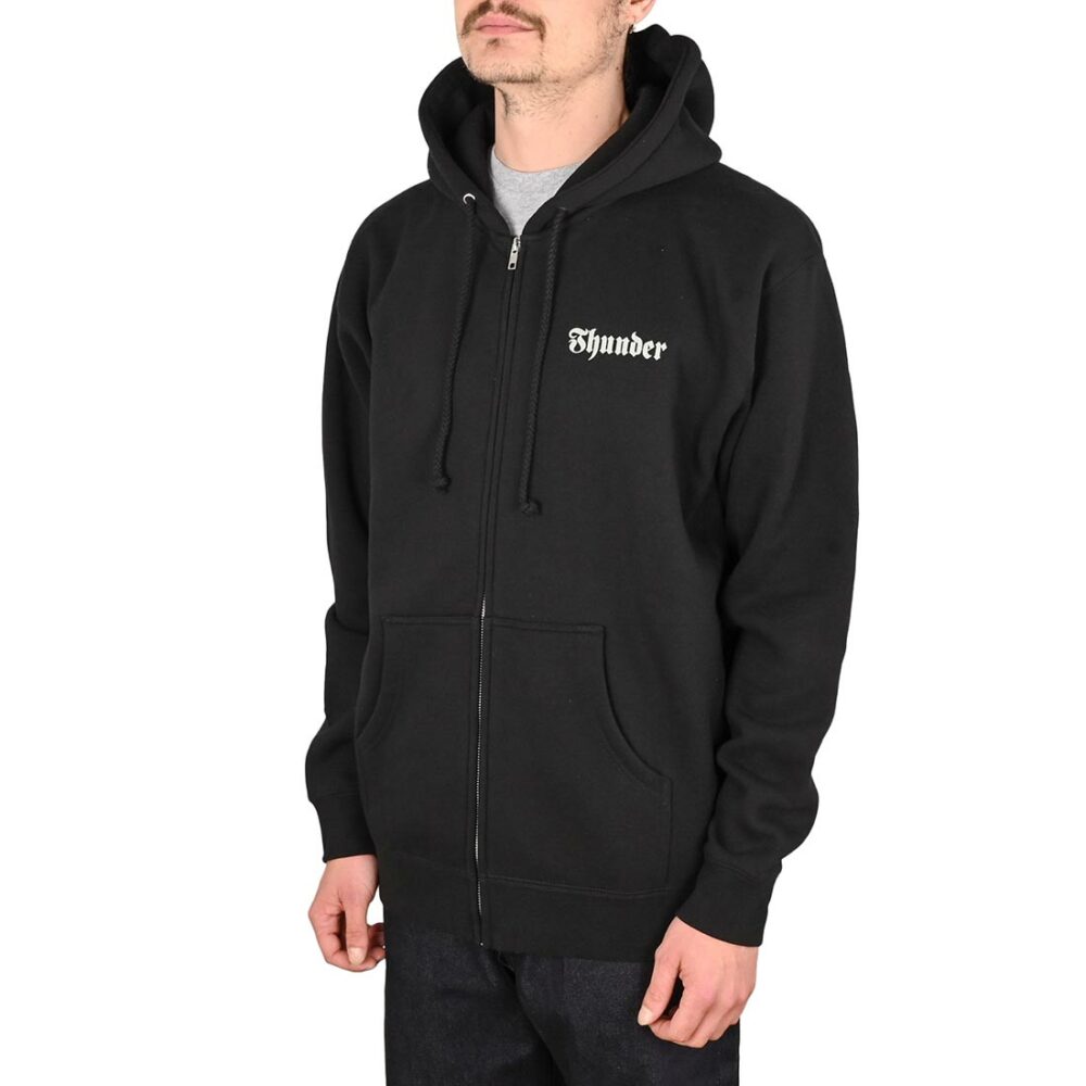 Thunder Worldwide Zip Hoodie - Black/Grey/Green