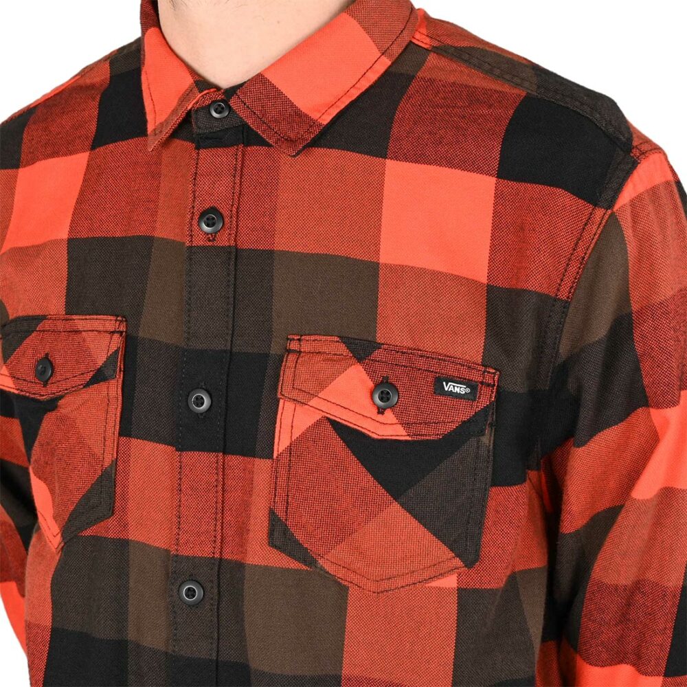 Vans Box Flannel Classic L/S Shirt - Black/Fiesta