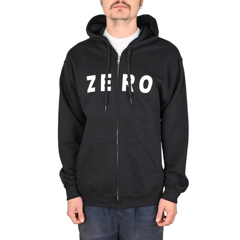 Zero Army Zip-Up Hoodie - Black