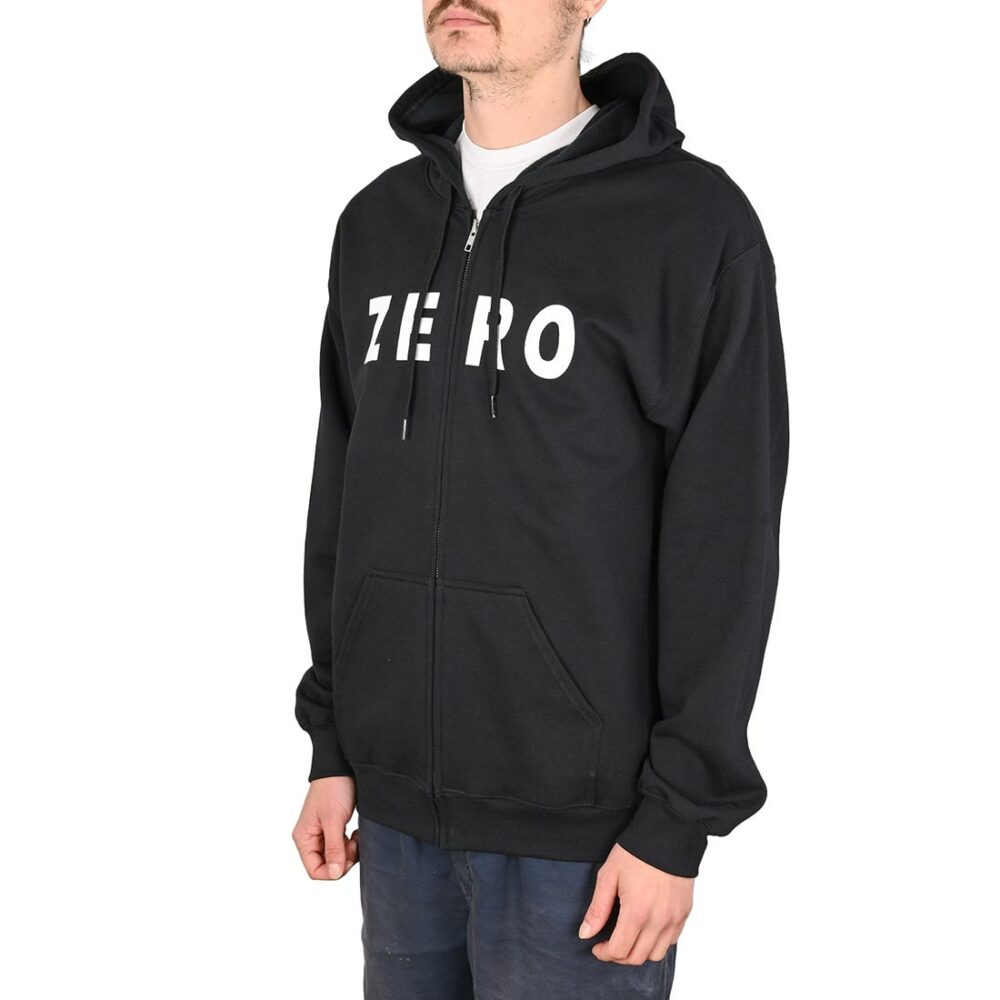 Zero Army Zip-Up Hoodie - Black