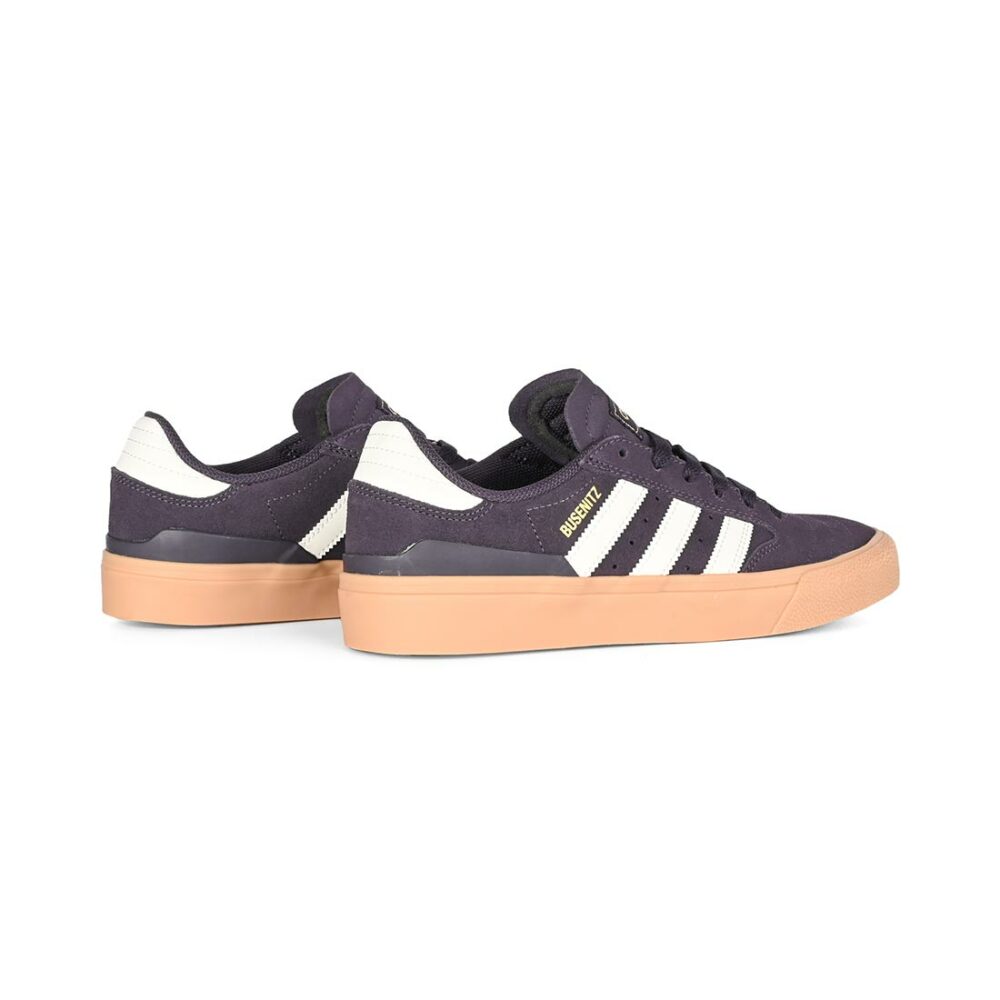 Adidas Busenitz Vulc II Skate Shoes - Aurora Black/Off White/Gum