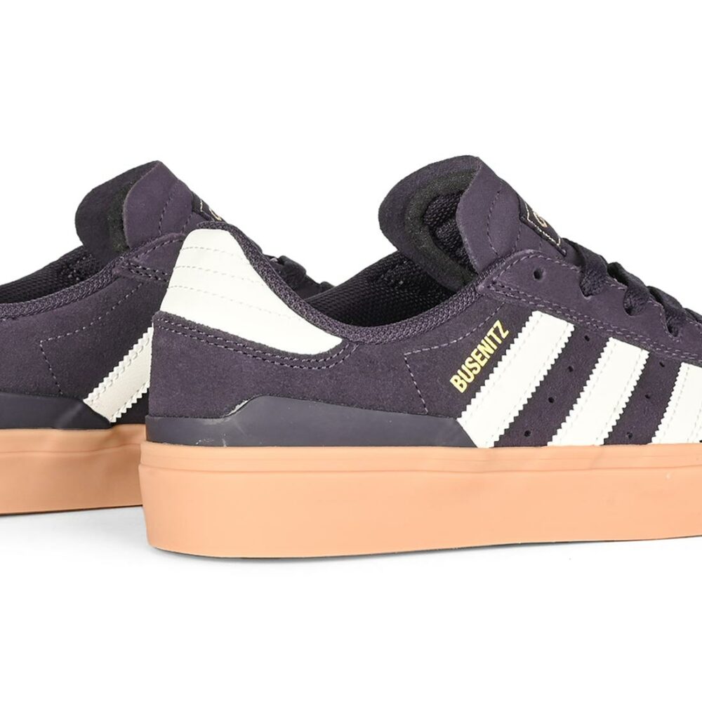 Adidas Busenitz Vulc II Skate Shoes - Aurora Black/Off White/Gum