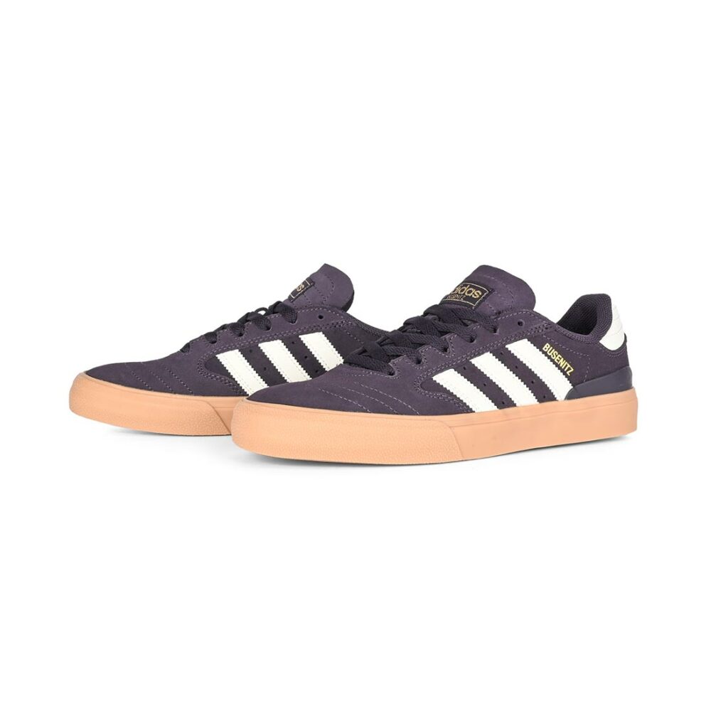 Adidas Busenitz Vulc II Skate Shoes - Aurora Black/Off White/Gum