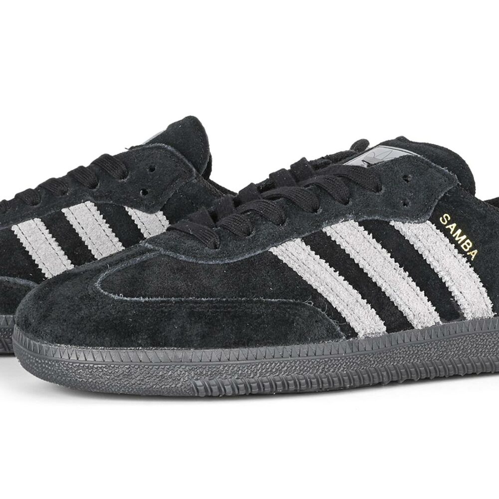 Adidas Samba ADV Skate Shoes - Core Black/Grey Four/Gold Metallic