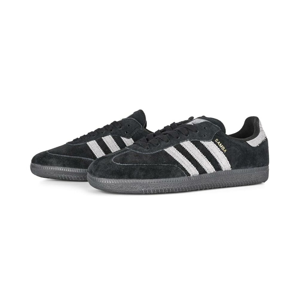 Adidas Samba ADV Skate Shoes - Core Black/Grey Four/Gold Metallic