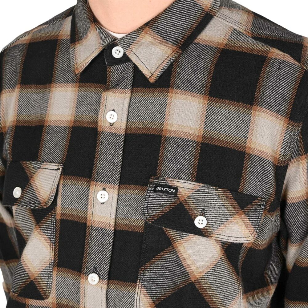 Brixton 20th Anniversary Bowery L/S Shirt - Black/Cream