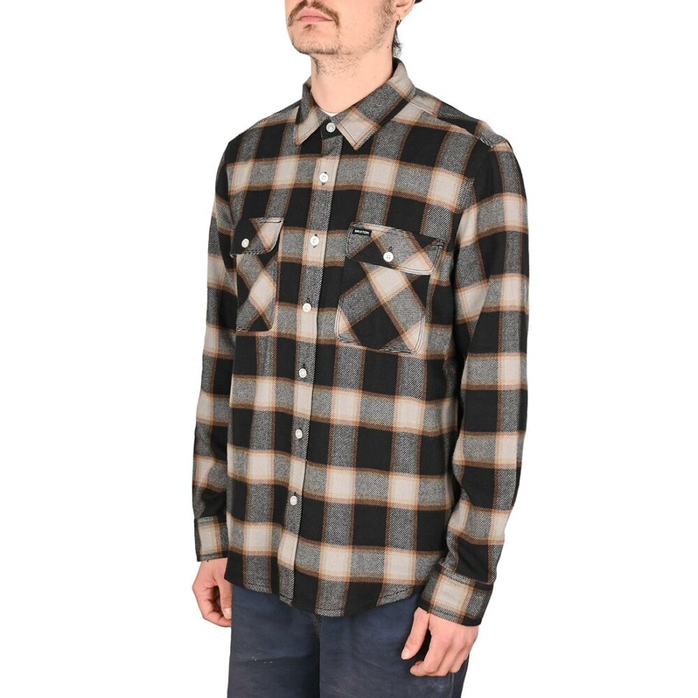 Brixton 20th Anniversary Bowery L/S Shirt - Black/Cream