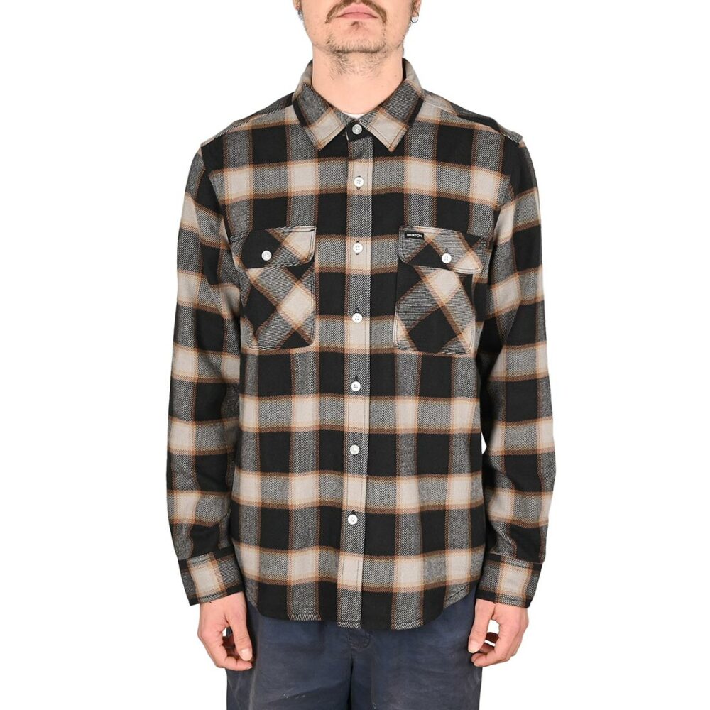 Brixton 20th Anniversary Bowery L/S Shirt - Black/Cream