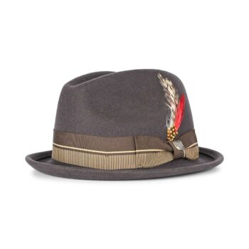 Brixton 20th Anniversary Gain Fedora Hat - Chocolate/Gold