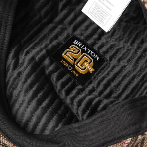 Brixton 20th Anniversary Hooligan Snap Flat Cap - Brown Plaid