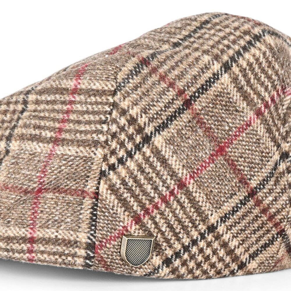 Brixton 20th Anniversary Hooligan Snap Flat Cap - Brown Plaid