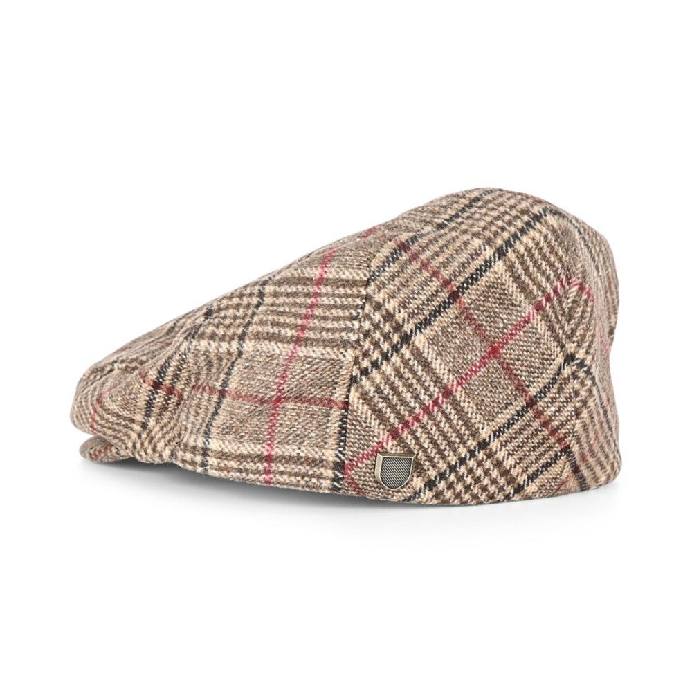 Brixton 20th Anniversary Hooligan Snap Flat Cap - Brown Plaid