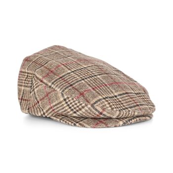 Brixton 20th Anniversary Hooligan Snap Flat Cap - Brown Plaid