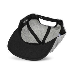 Brixton Alpha Square MP Snapback Cap - Heather Grey/Black