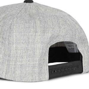 Brixton Alpha Square MP Snapback Cap - Heather Grey/Black