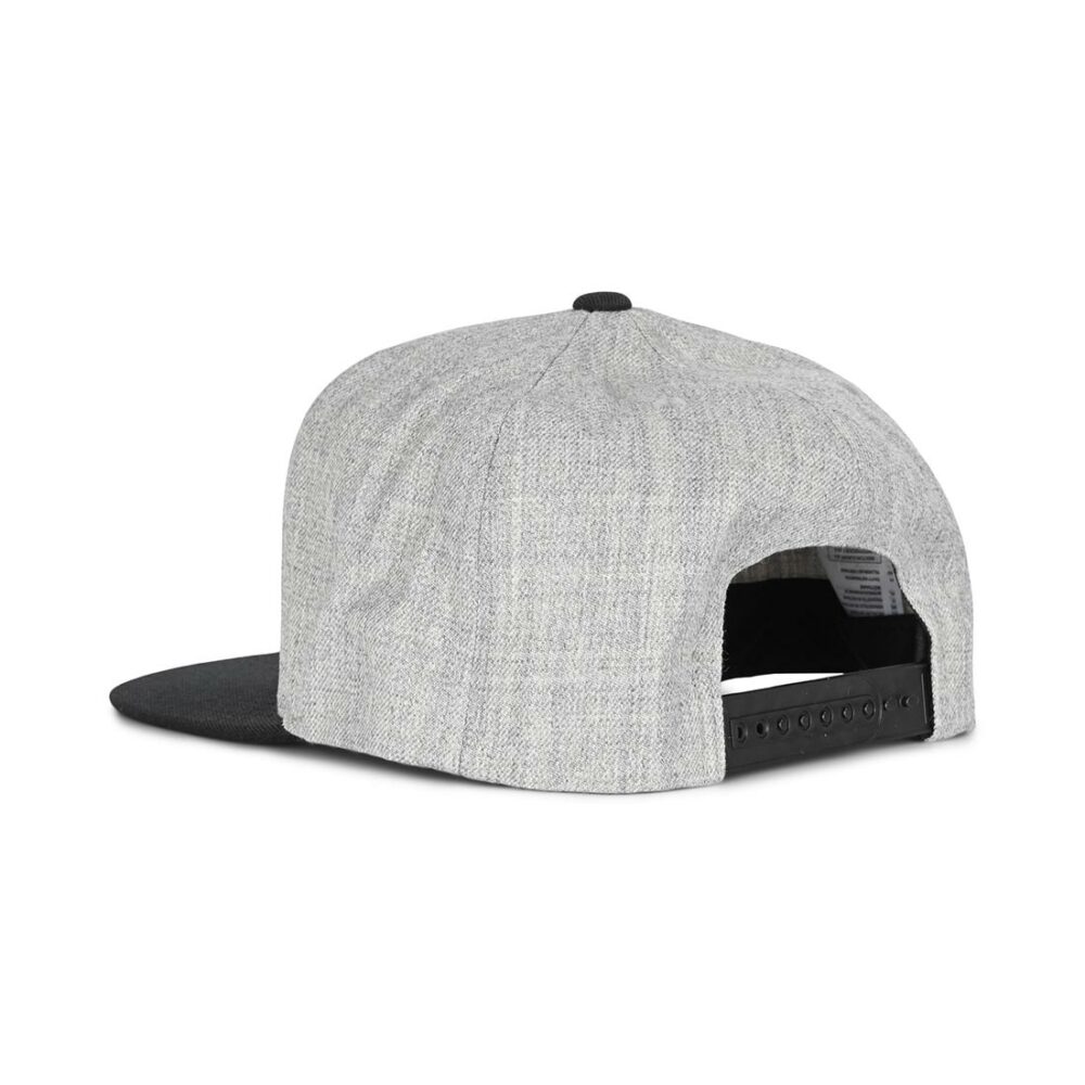 Brixton Alpha Square MP Snapback Cap - Heather Grey/Black