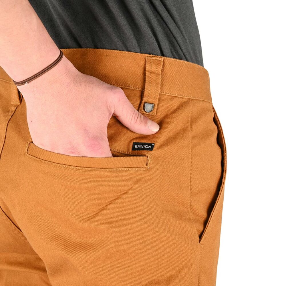 Brixton Choice Slim Chino Pants - Golden Brown
