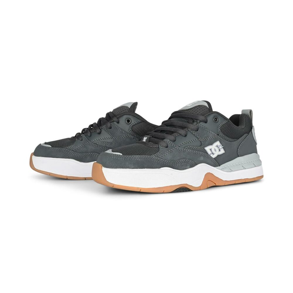 DC Ascend Skate Shoes - Dark Grey/White