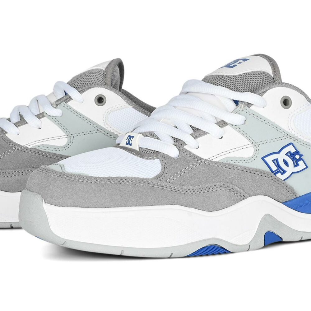 DC Ascend Skate Shoes - White/Grey/Blue
