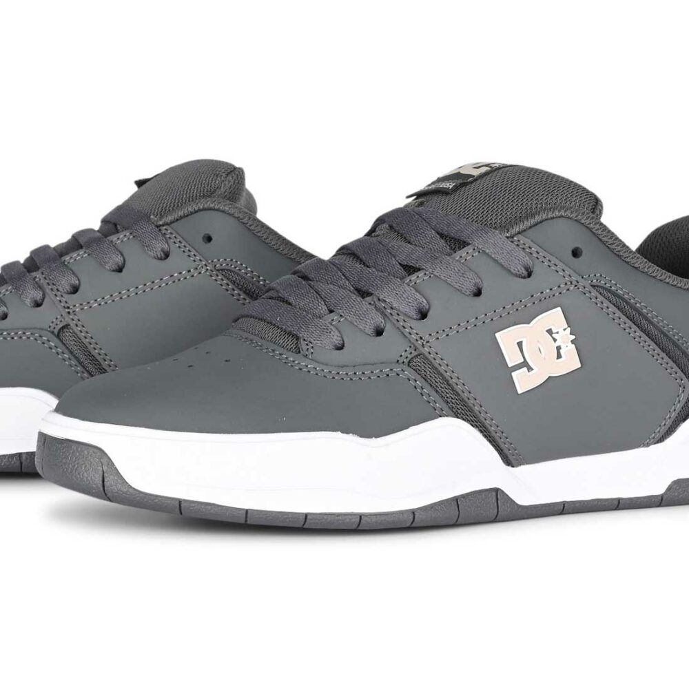 DC Central Low Top Skate Shoes - Grey/White/Grey