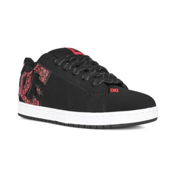DC Court Graffik Skate Shoes - Black/White/Red