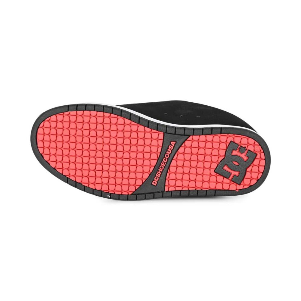 DC Court Graffik Skate Shoes - Black/White/Red