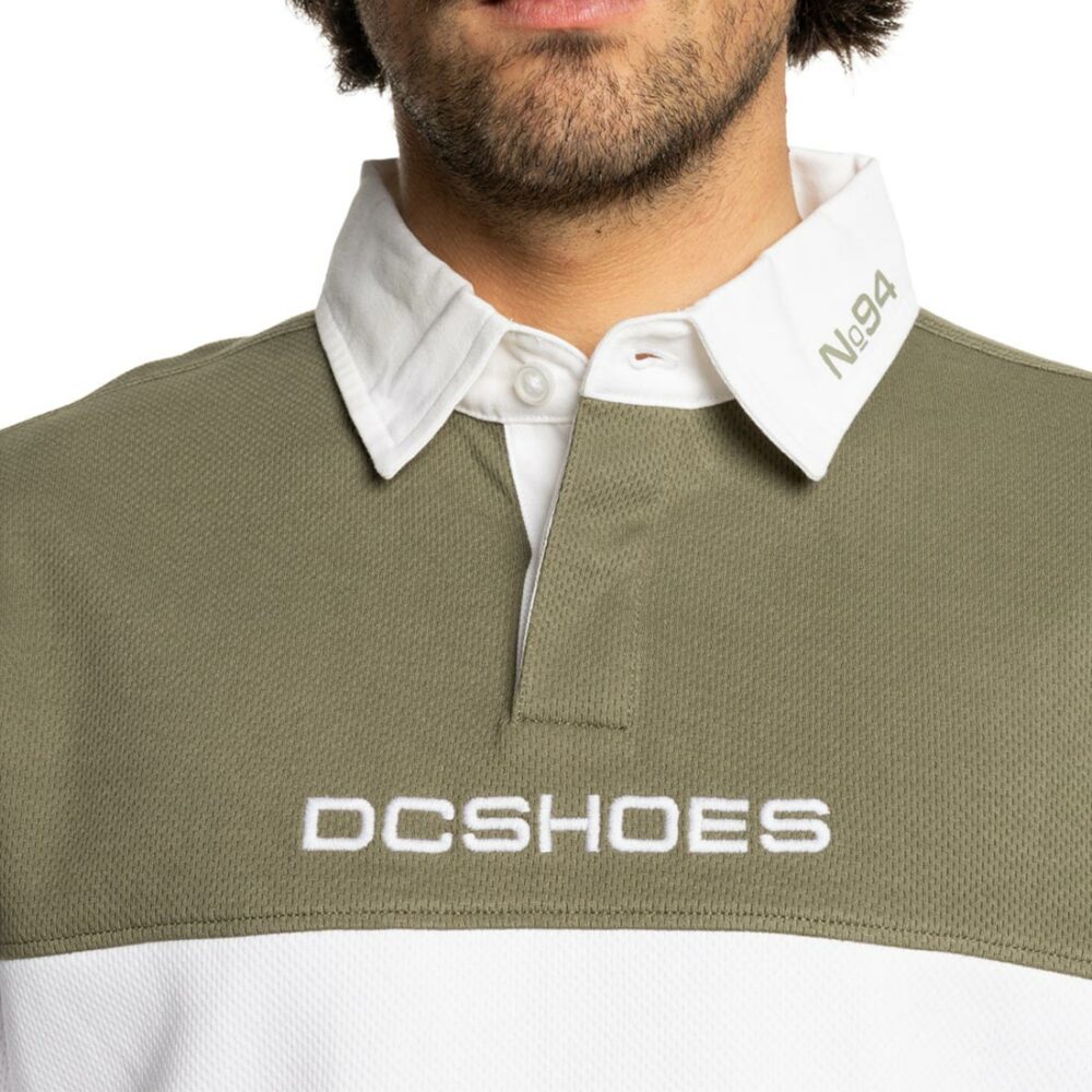 DC Half Time Long-Sleeved Polo T-Shirt - Vetiver