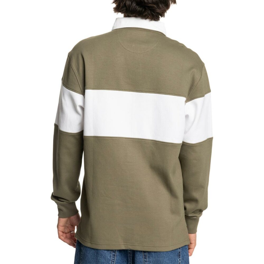 DC Half Time Long-Sleeved Polo T-Shirt - Vetiver