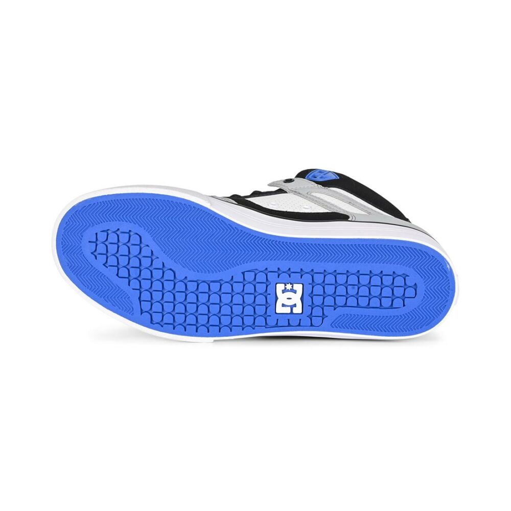 DC Pure High Top WC Skate Shoes - Black/White/Blue