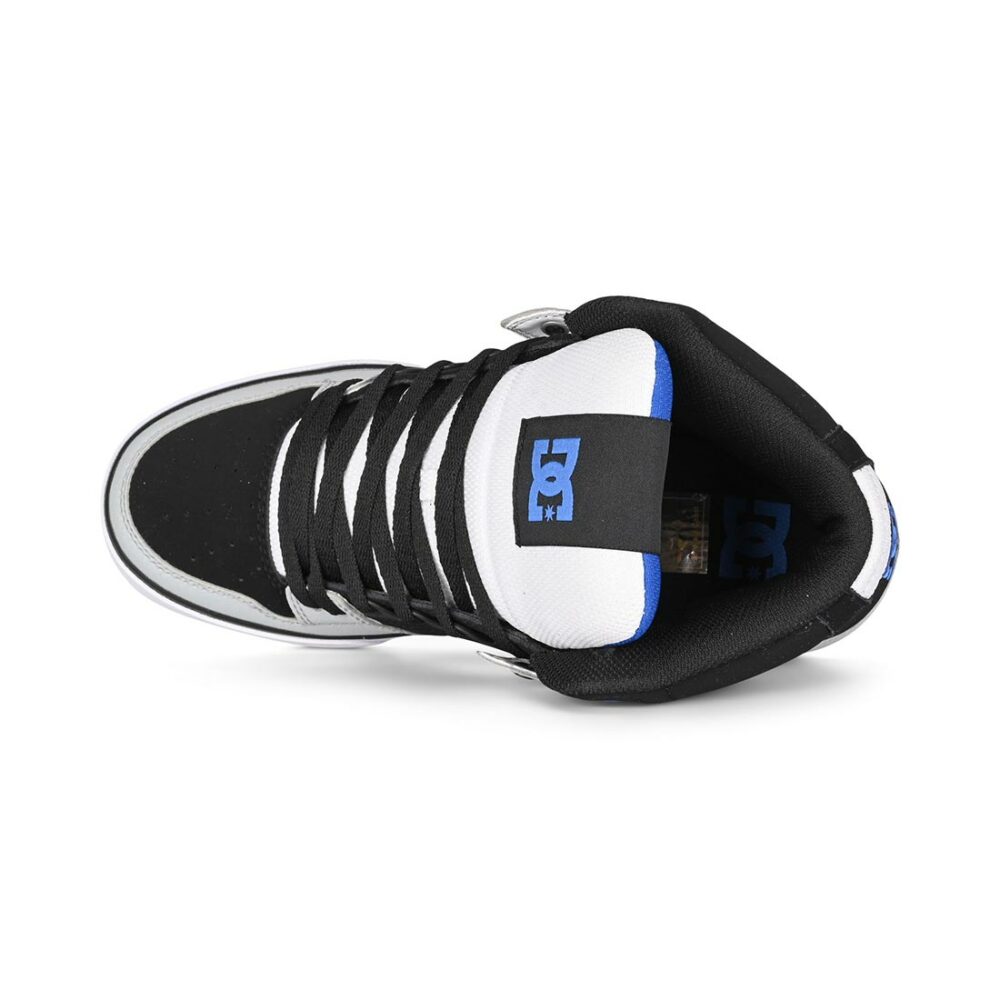 DC Pure High Top WC Skate Shoes - Black/White/Blue