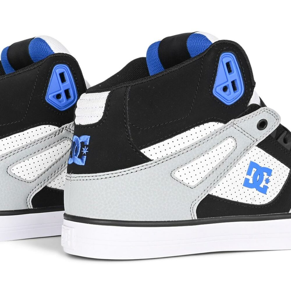 DC Pure High Top WC Skate Shoes - Black/White/Blue