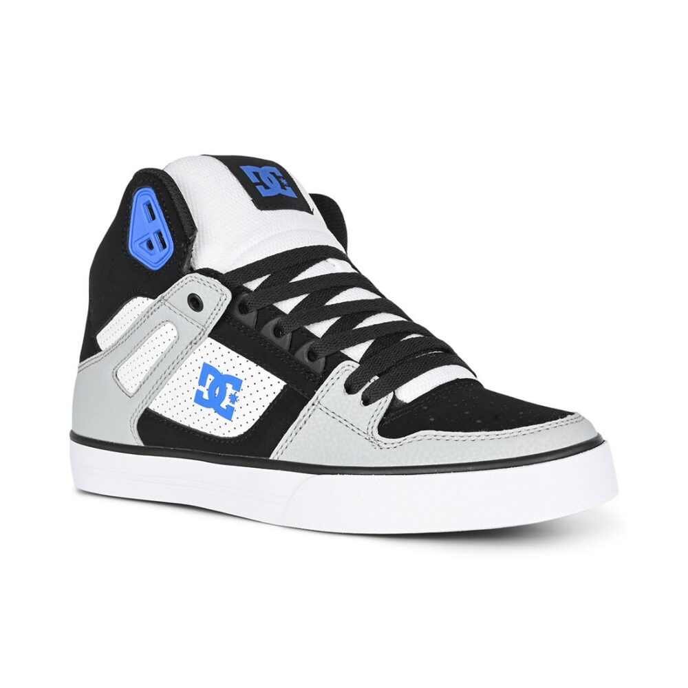 DC Pure High Top WC Skate Shoes - Black/White/Blue