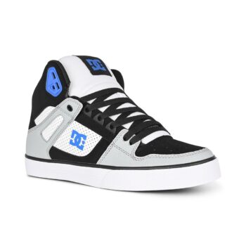 DC Pure High Top WC Skate Shoes - Black/White/Blue