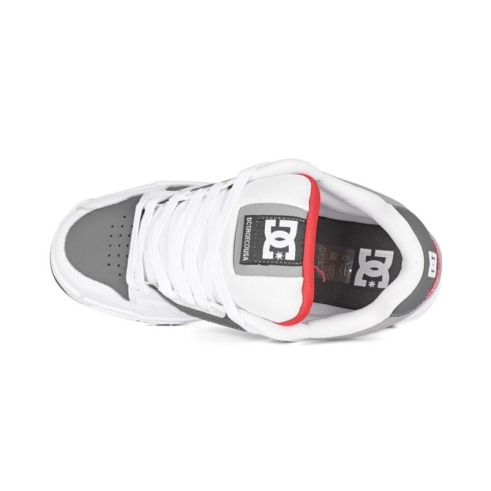 DC Stag Skate Shoes - White/Grey/Grey