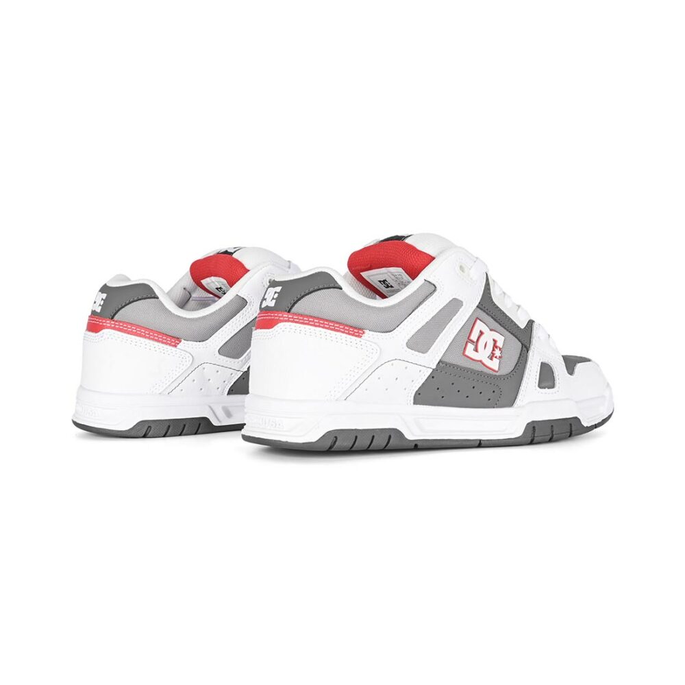 DC Stag Skate Shoes - White/Grey/Grey