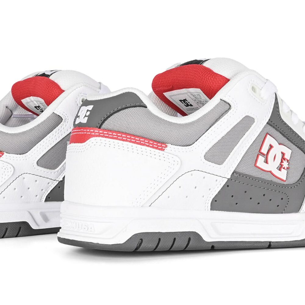 DC Stag Skate Shoes - White/Grey/Grey