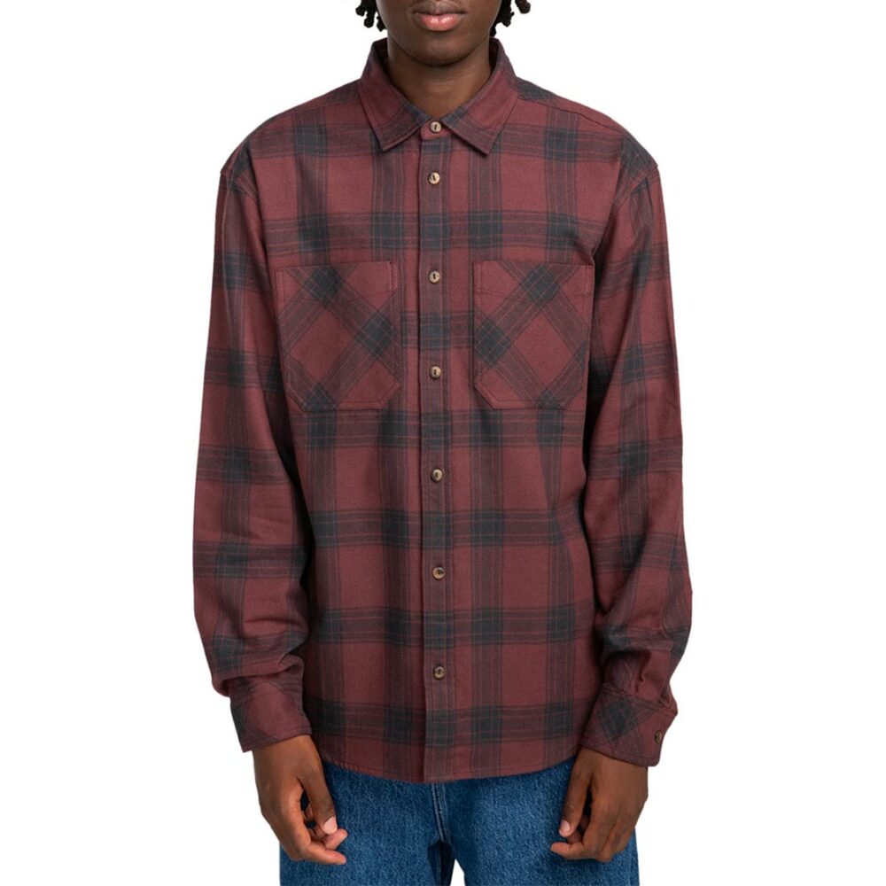 Element Compass Flannel L/S Shirt - Decadent Chocolate Plaid