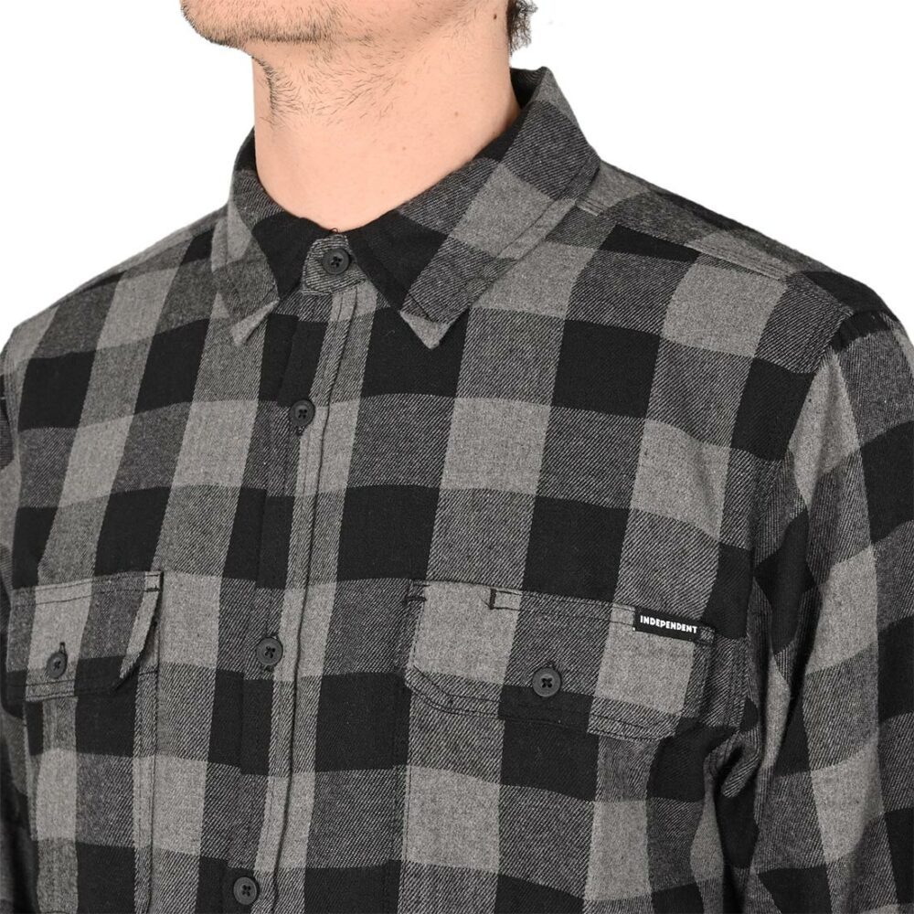 Independent Belmont L/S Shirt - Grey Check