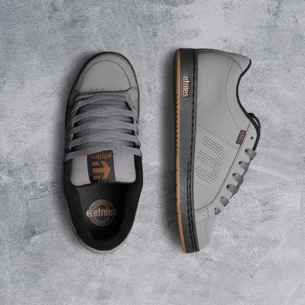 Etnies Kingpin Skate Shoes - Grey/Black/Gold