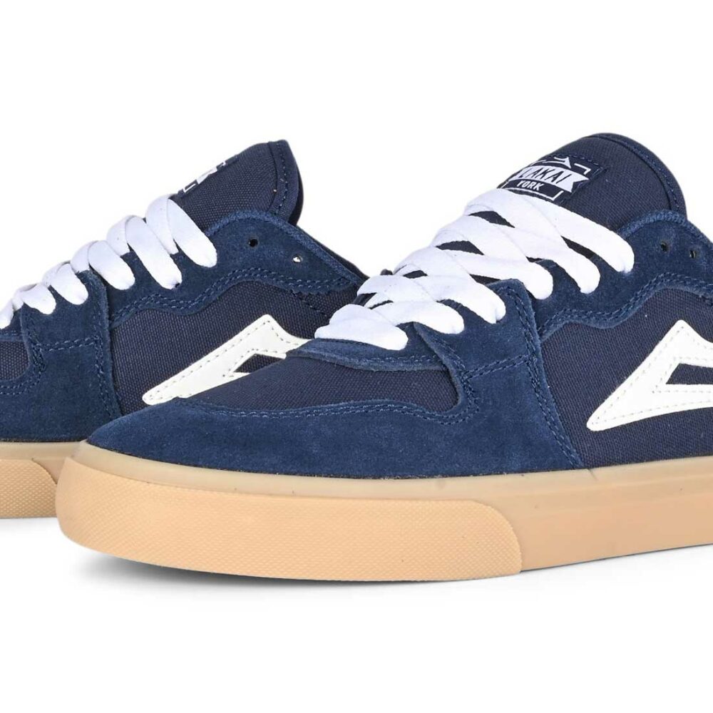 Lakai York Skate Shoes - Navy/Gum