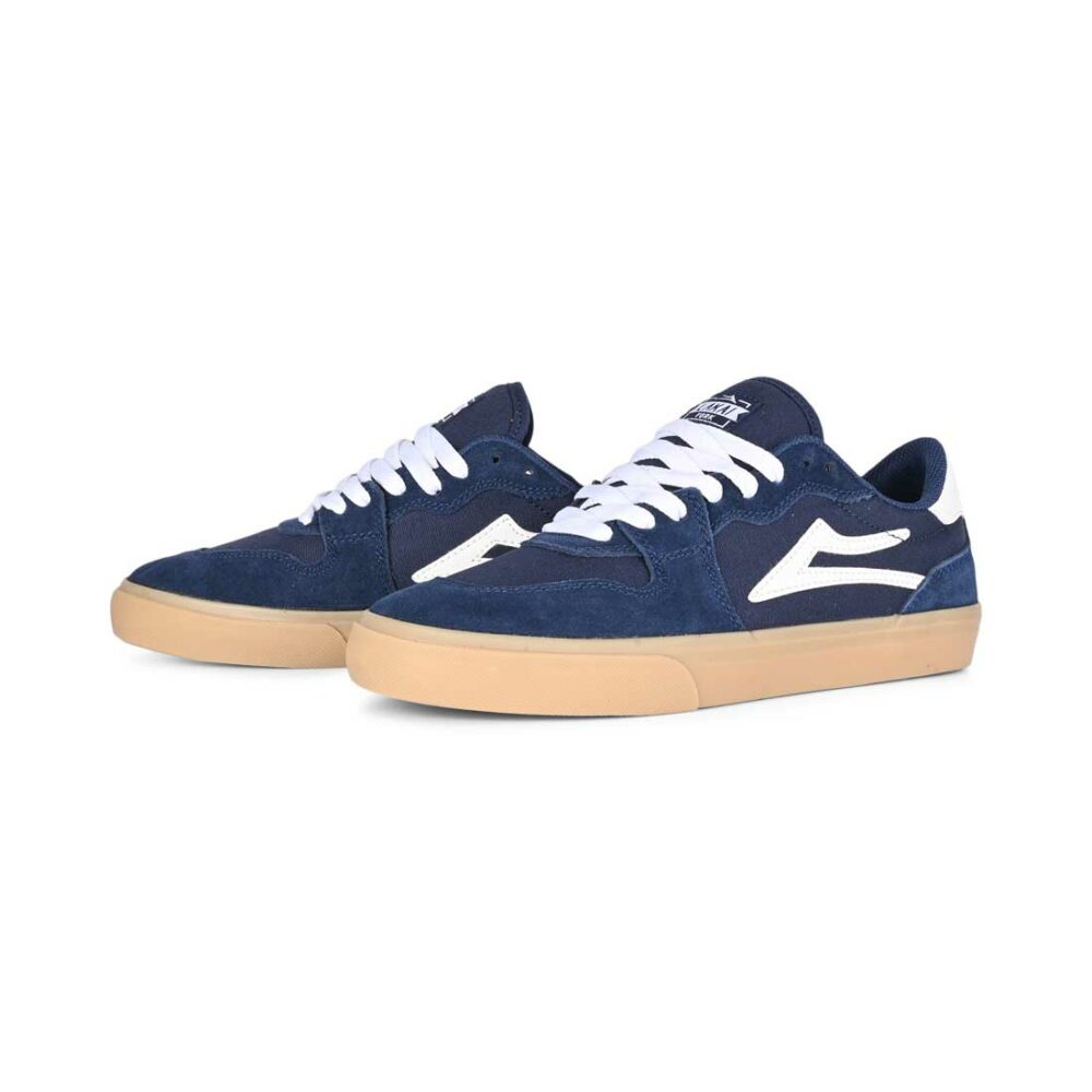 Lakai York Skate Shoes - Navy/Gum