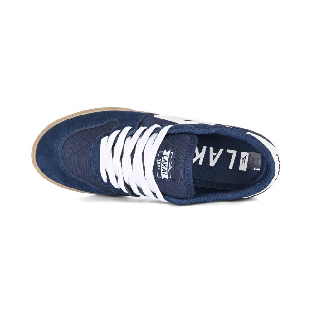 Lakai York Skate Shoes - Navy/Gum