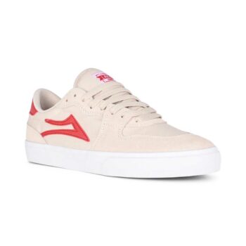 Lakai York Skate Shoes - White/Red