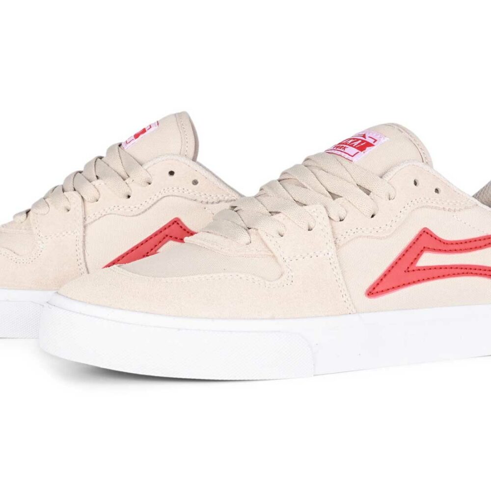Lakai York Skate Shoes - White/Red