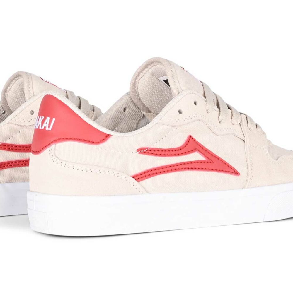 Lakai York Skate Shoes - White/Red